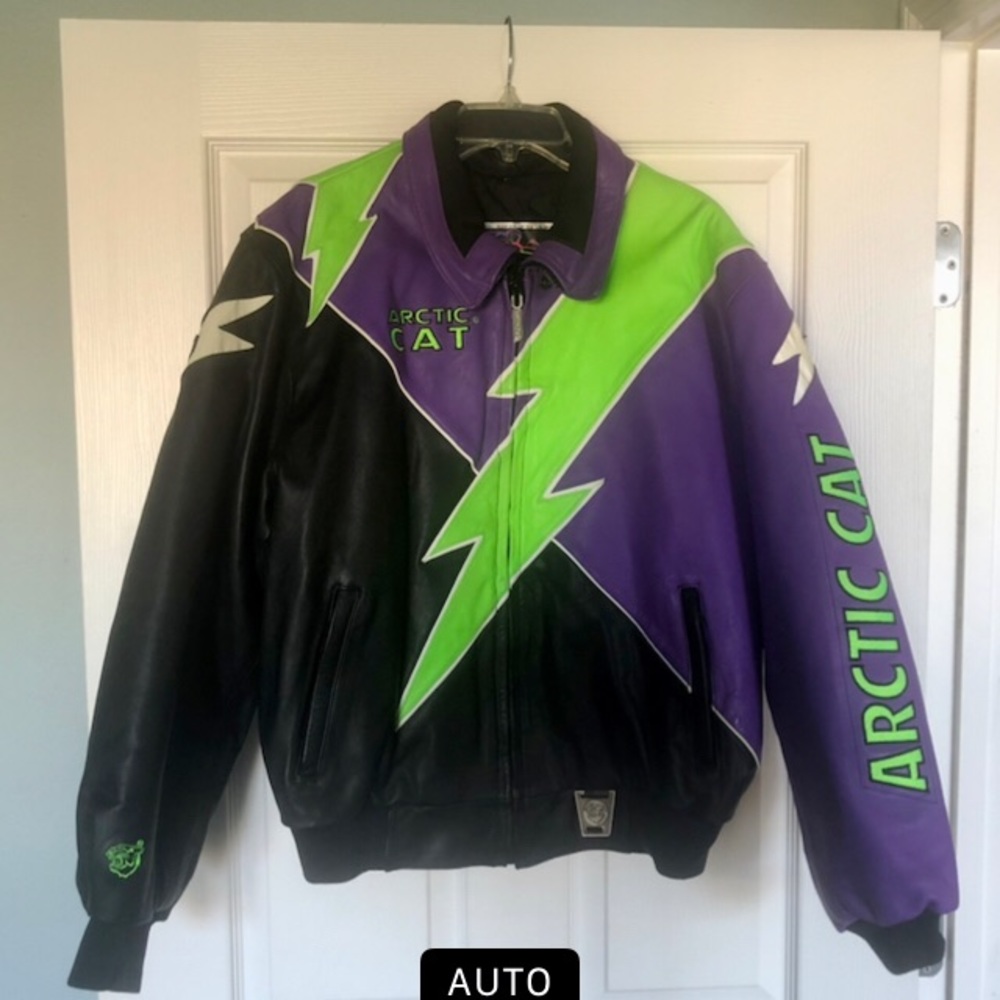 Vintage Leather Arctic Cat Snowmobile Jacket! Like New!